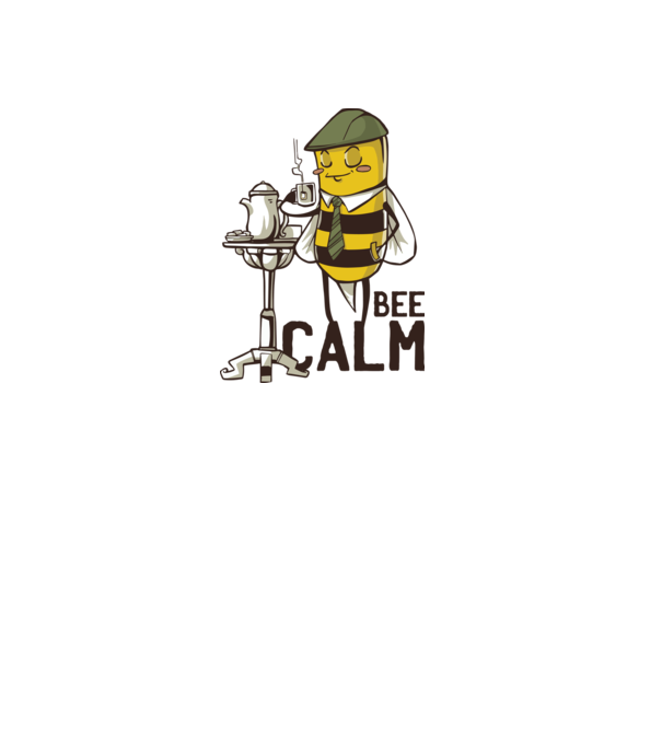 Bee Calm - Fii răbdător Albinuță model gri pe tricou