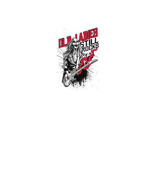Old Ladies still Rocks model alb pe tricou