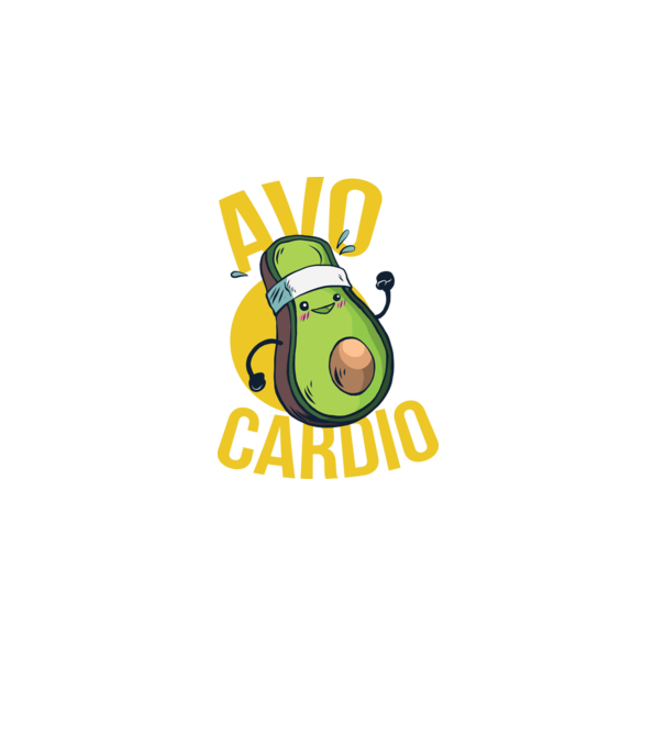 Avo Cardio Antrenament Avocado model albastru închis pe tricou