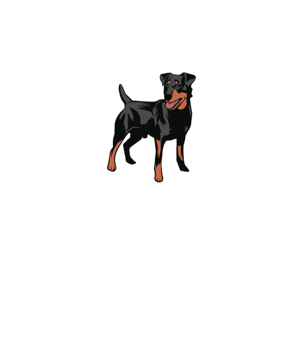 Câine de vânătoare german Terrier model alb pe tricou