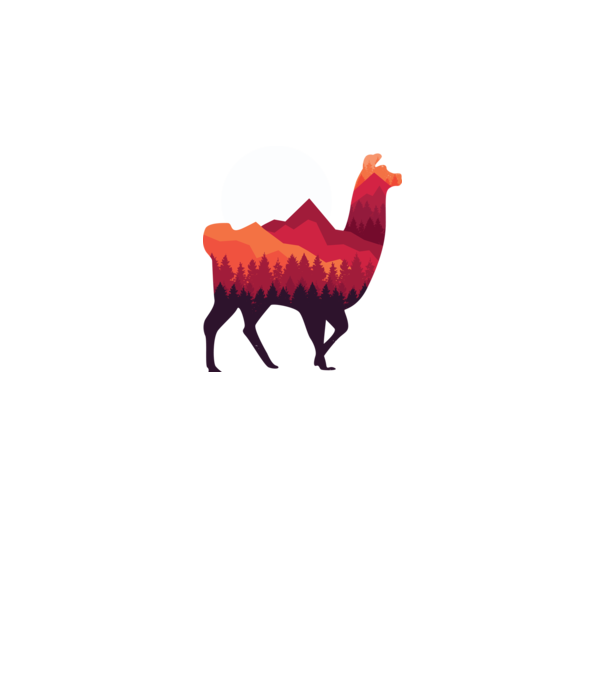 Pădure Alpaca model gri pe tricou