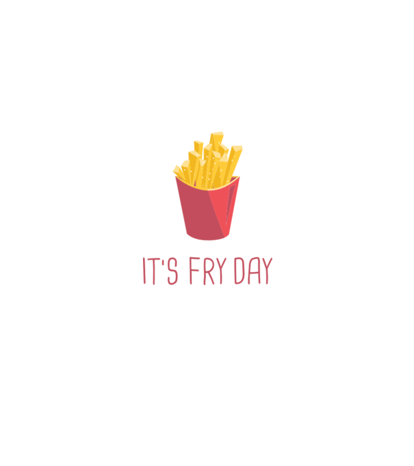 'It''s Fry Day' model negru pe tricou