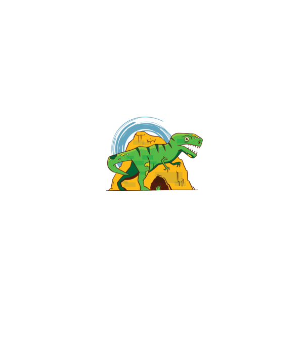 Dinozaur T-rex model negru pe tricou