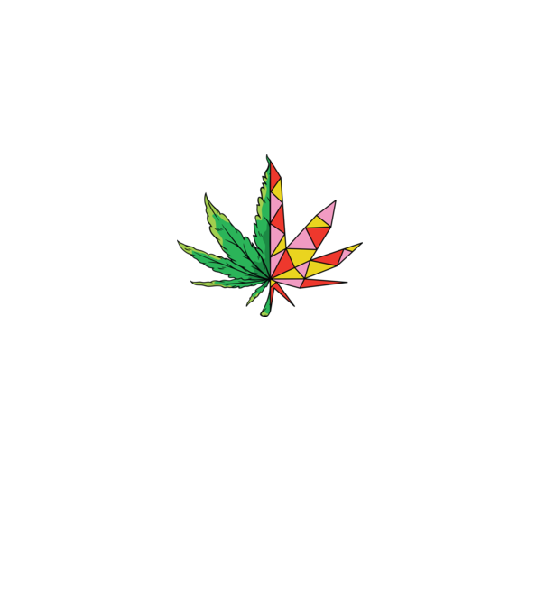 Frunză de marijuana model alb pe tricou