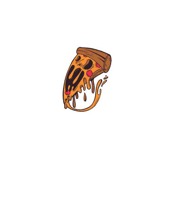 Pizza Horror model gri pe tricou