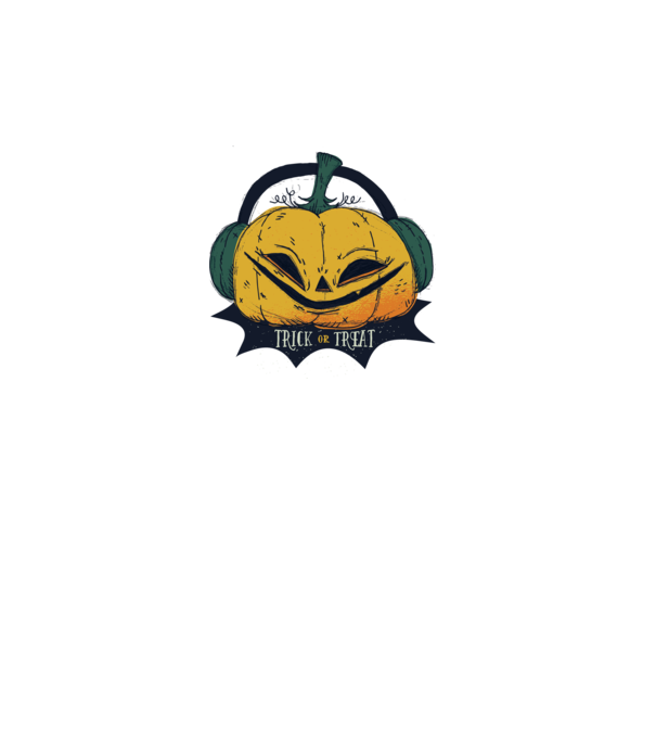 Dovleac Halloween model alb pe tricou