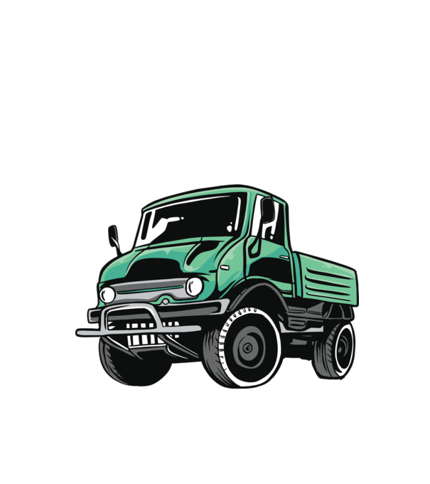Camion model verde de măr pe tricou