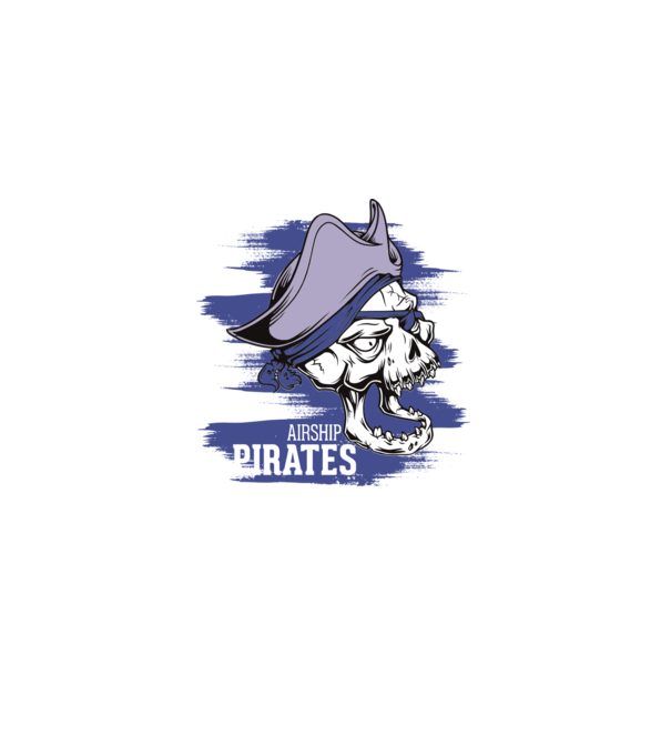 Airship Pirates 2 - Pirat model albastru deschis pe tricou