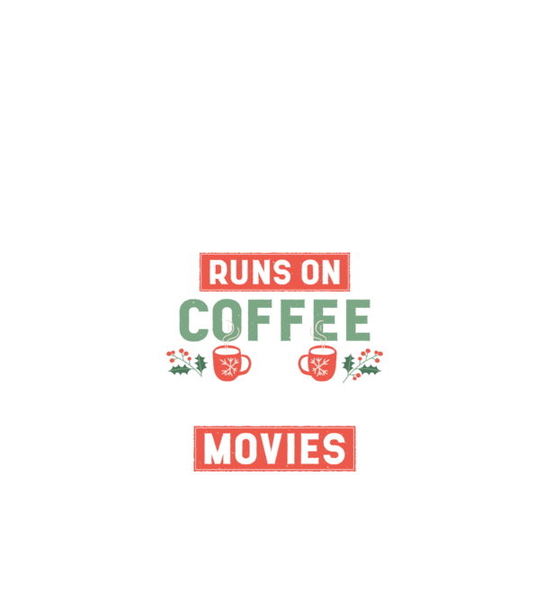 Această mamă funcționează cu cafea și filme de crăciun model negru pe tricou