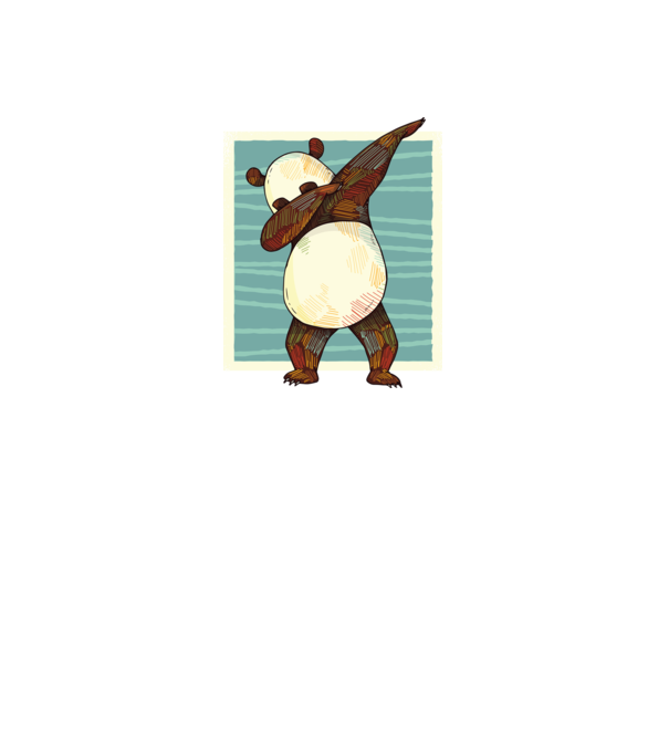 Panda DAB dans model albastru închis pe tricou