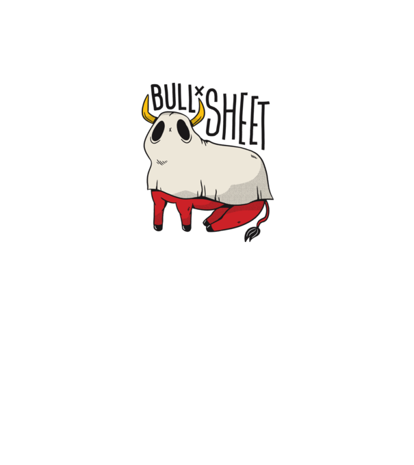 Bull sheet model gri pe tricou