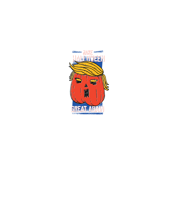 Make Halloween Great Again Trump model albastru jeanși pe tricou