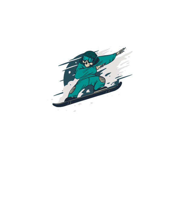 Schelet Snowboard DAB model turcoaz pe tricou