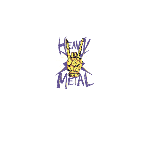 Heavy Metal model negru pe tricou