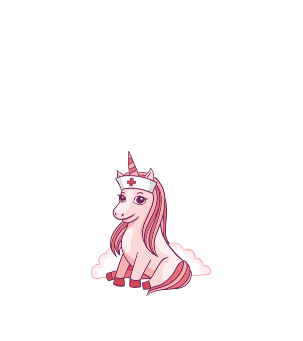 Îngrijitor unicorn model alb pe tricou