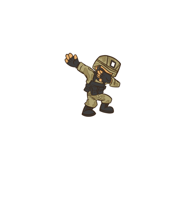 Soldat DAB model verde pe tricou