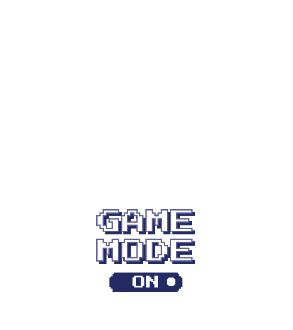 Game mode on Gamer pixel model alb pe tricou