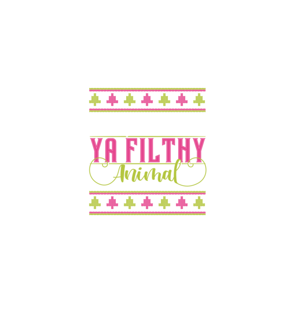 Merry Christmas Ya Filthy Animal model negru pe tricou