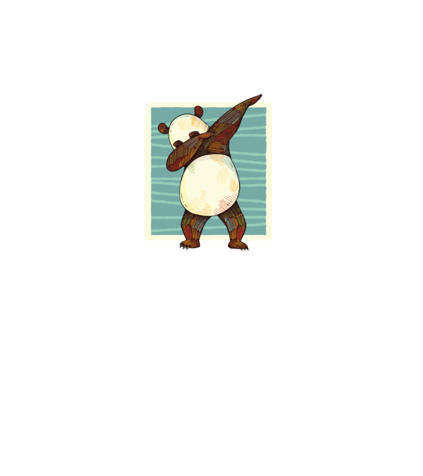 Panda DAB dans model turcoaz pe tricou