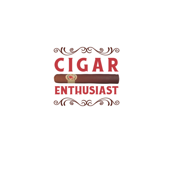 Pasionat de trabucuri model alb pe tricou
