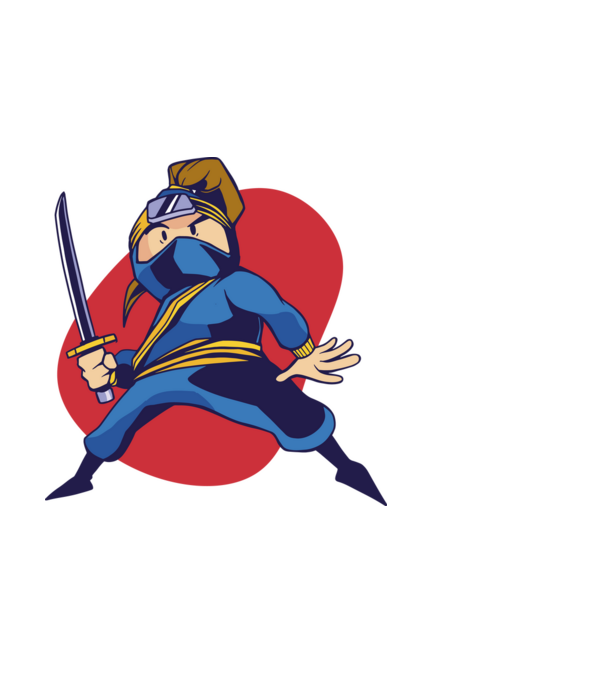 Copil Ninja model alb pe tricou