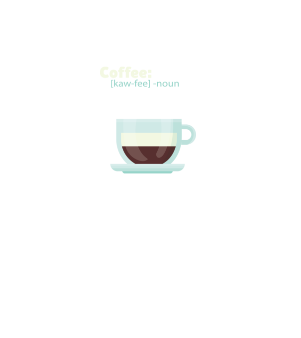 Definiție cafea model turcoaz pe tricou