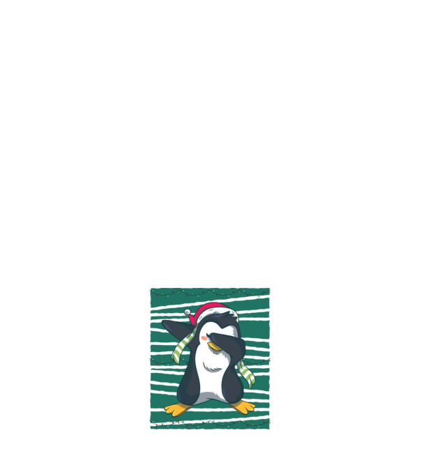Pinguin DAB Crăciun model alb pe tricou