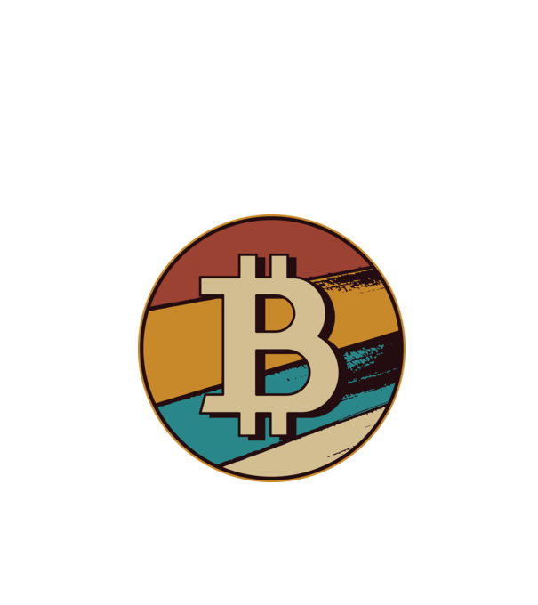 Bitcoin retro model negru pe tricou