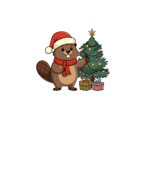 Bober Kurwa Christmas 2 model alb pe tricou