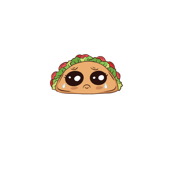 Taco trist model roz deschis pe tricou