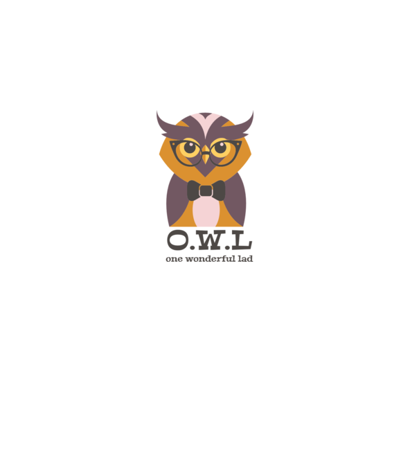OWL - One wonderful Lad model alb pe tricou