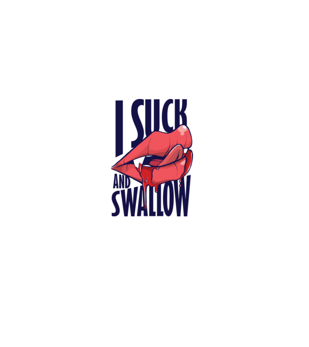 I suck and swallow Vampir model gri pe tricou