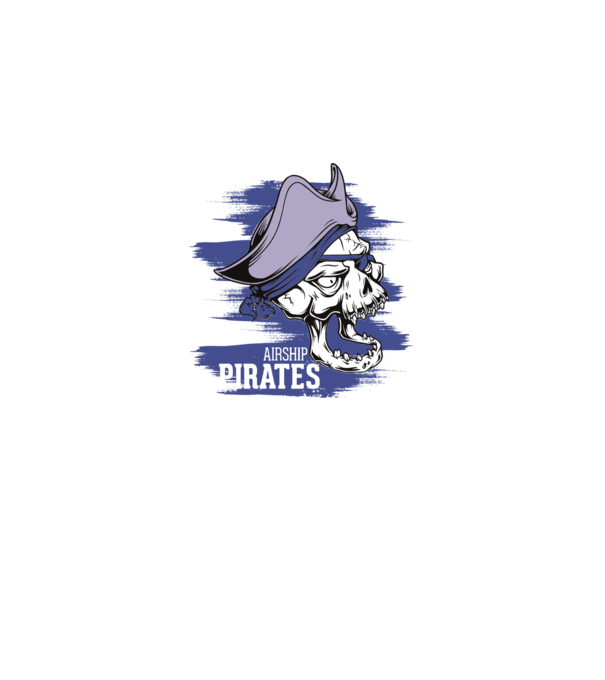 Airship Pirates 2 - Pirat model albastru regal pe tricou