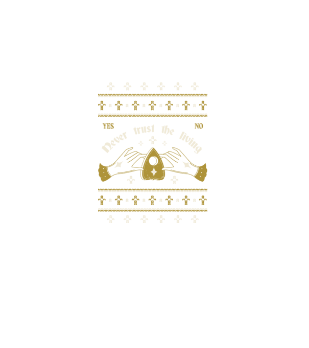 Ouija Motiv de Crăciun model negru pe tricou