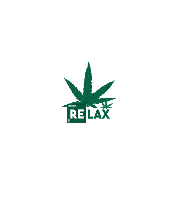 Relax Cannabis model negru pe tricou