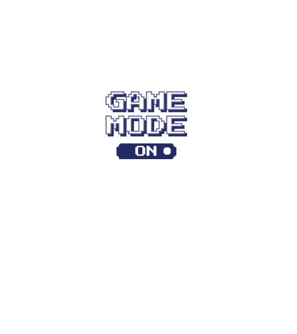 Game mode on Gamer pixel model gri pe tricou