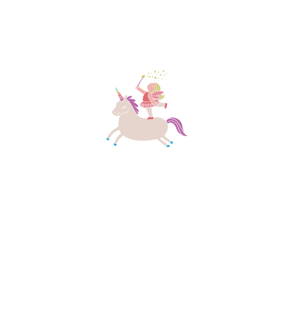 Zână Unicorn model negru pe tricou