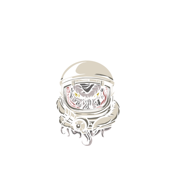 Cthulhu Astronaut model negru pe tricou