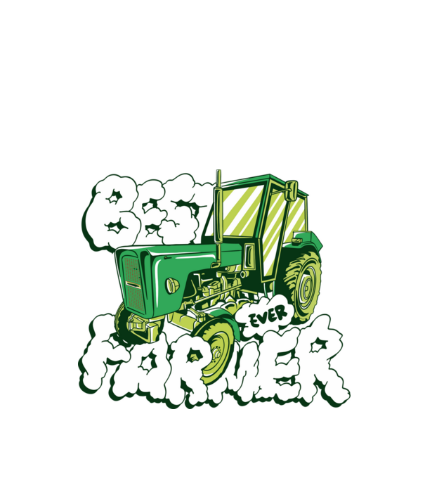 Best Farmer Ever cu Tractor model negru pe tricou
