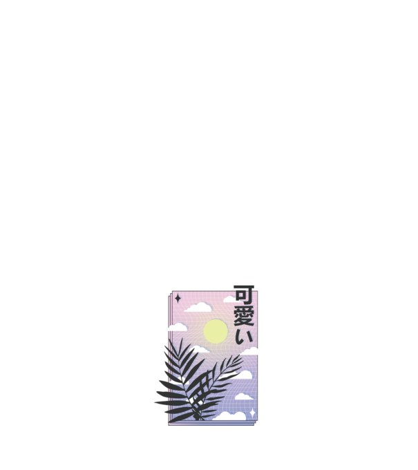 Vaporwave Val model negru pe tricou