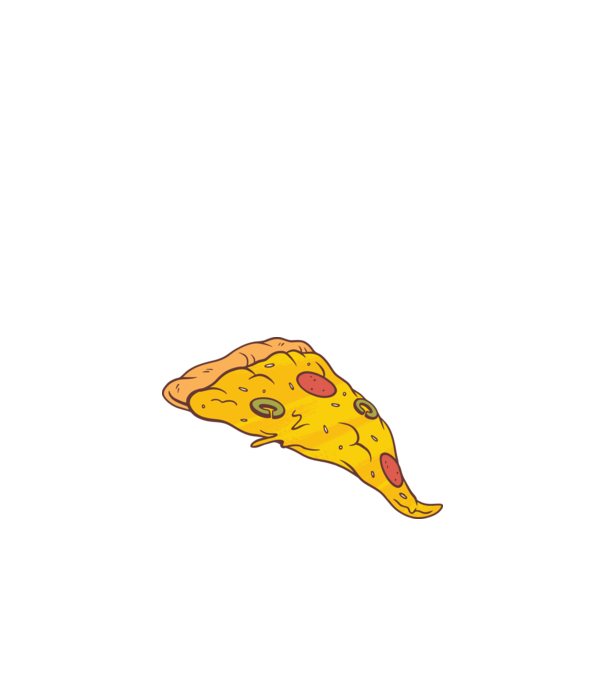 Felie de pizza Cuplu model alb pe tricou