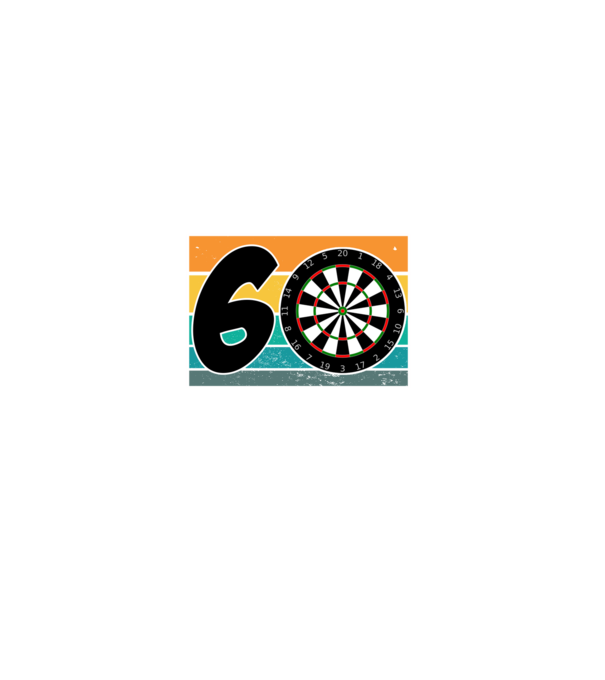 'I''m not 60 I''m triple 20 darts birthday' model negru pe tricou