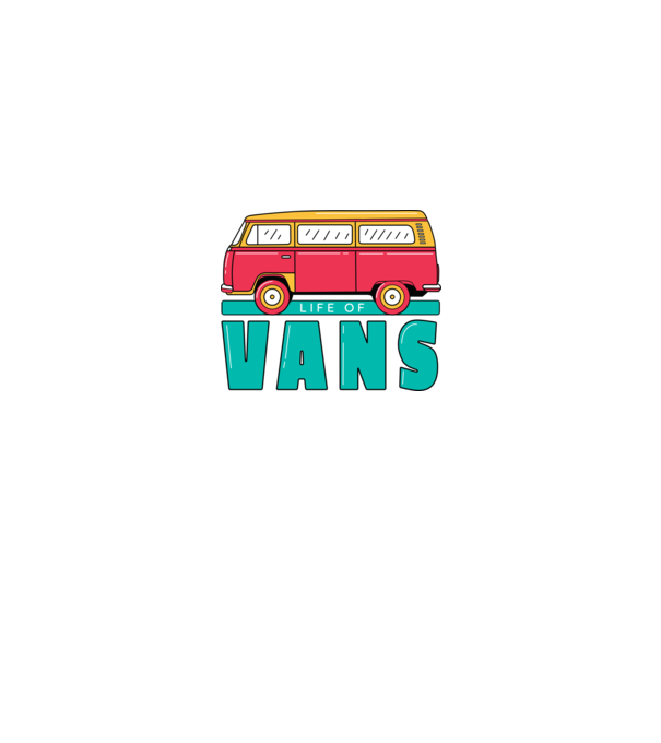 Life of Vans model alb pe tricou