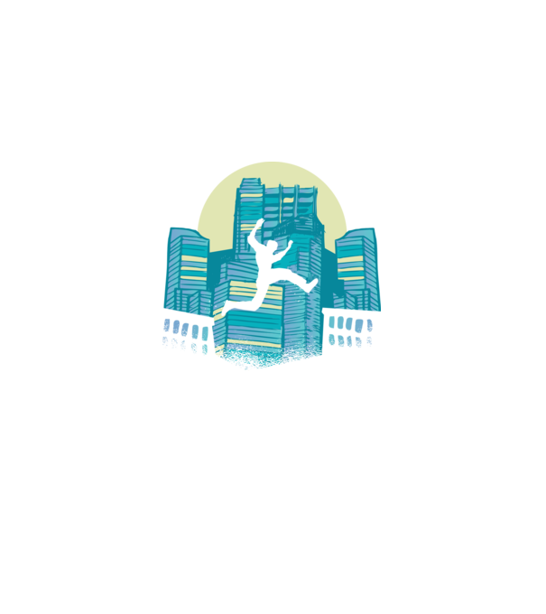 Parkour model negru pe tricou