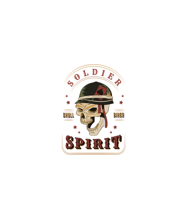 Soldat Craniu model negru pe tricou
