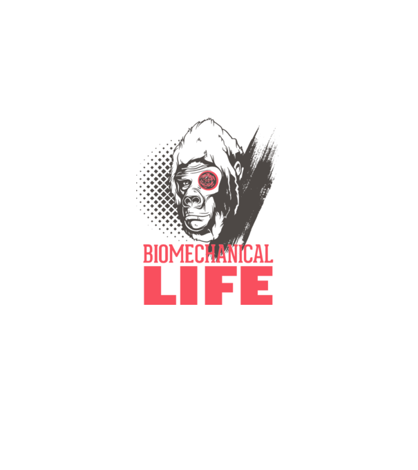 Biomechanical Life 2 model alb pe tricou