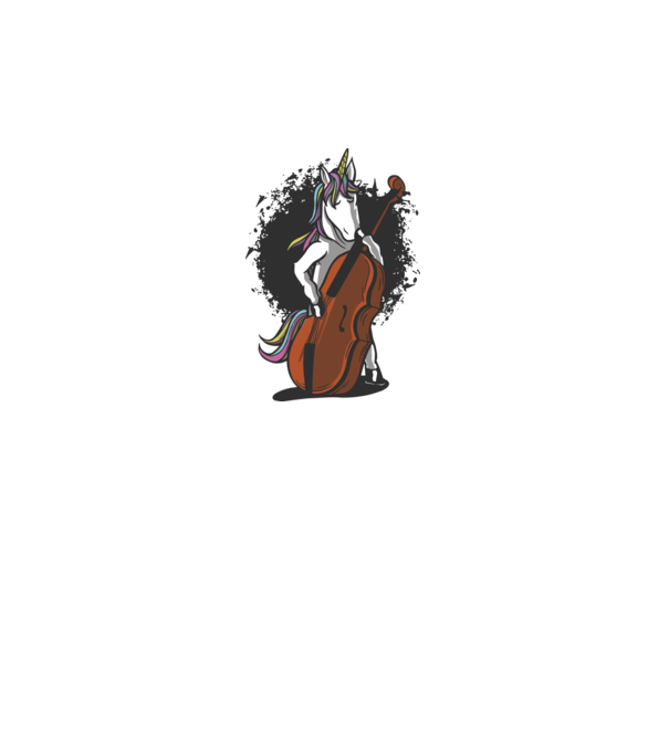 Unicorn cu violoncel model roz pe tricou