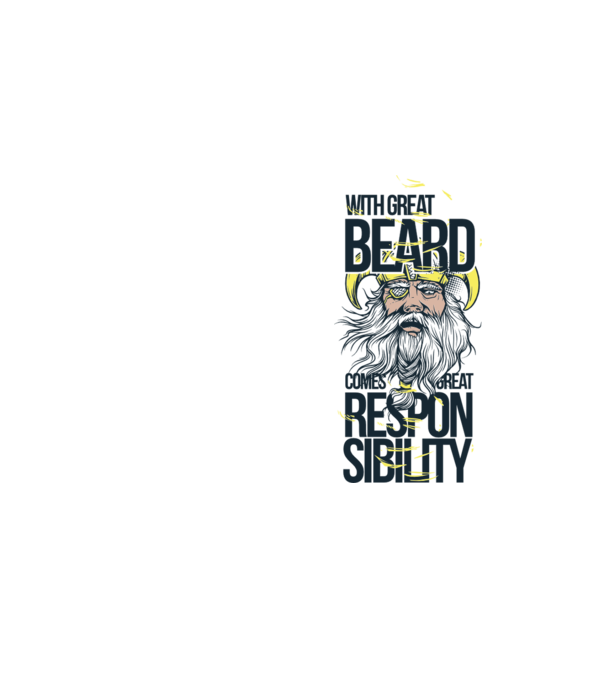 With great beard comes great responsibility model galben neon pe tricou
