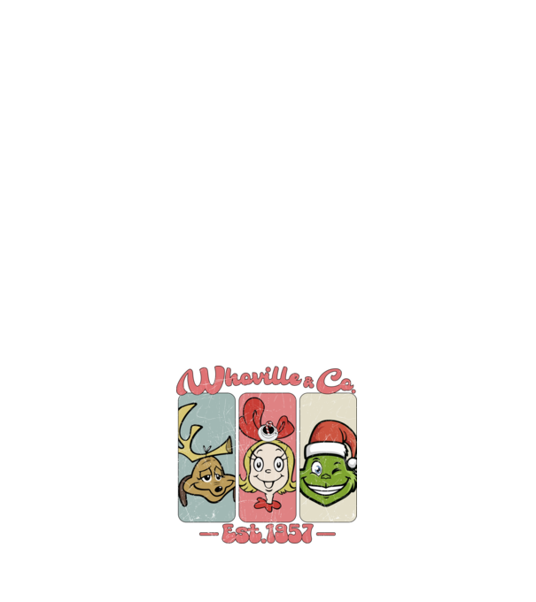 Whoville & Co - Grinch model alb pe tricou
