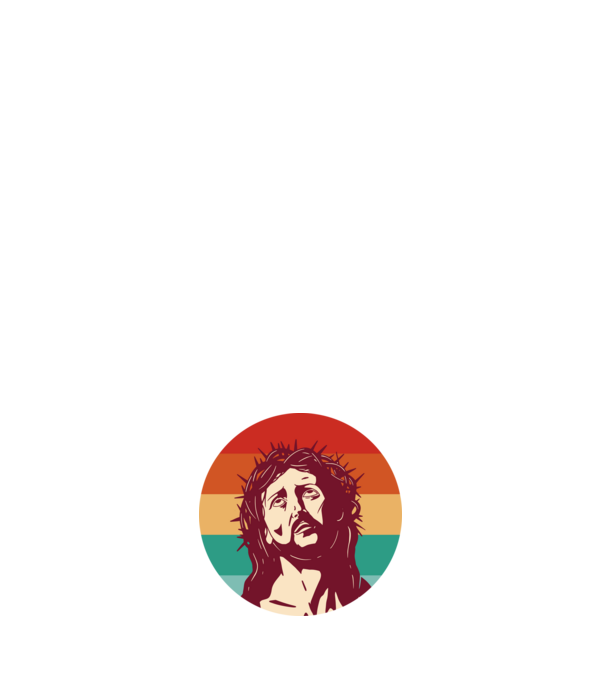 Iisus Hristos Retro model albastru închis pe tricou